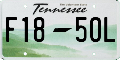 TN license plate F1850L