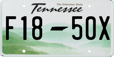TN license plate F1850X