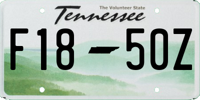 TN license plate F1850Z