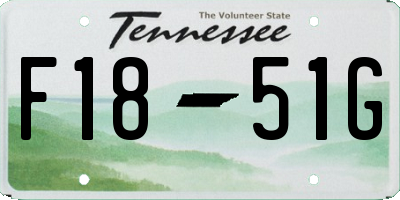 TN license plate F1851G
