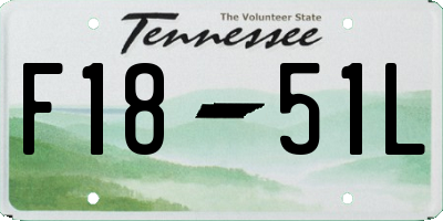TN license plate F1851L