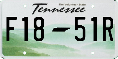 TN license plate F1851R