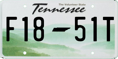 TN license plate F1851T