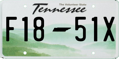 TN license plate F1851X