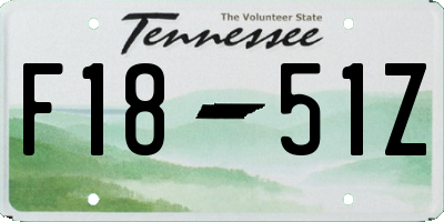 TN license plate F1851Z