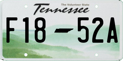 TN license plate F1852A