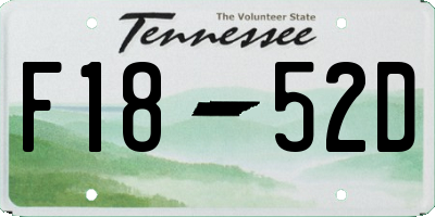 TN license plate F1852D