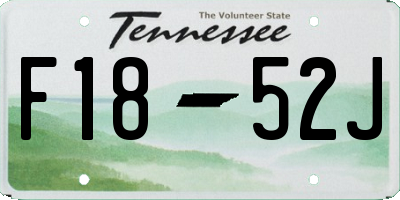TN license plate F1852J