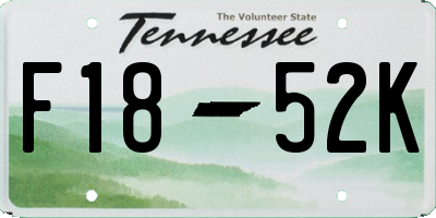TN license plate F1852K