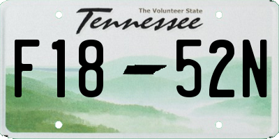 TN license plate F1852N