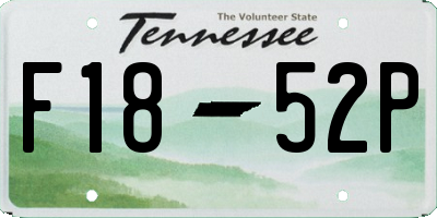 TN license plate F1852P