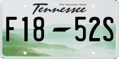 TN license plate F1852S