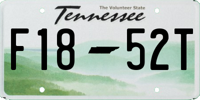 TN license plate F1852T