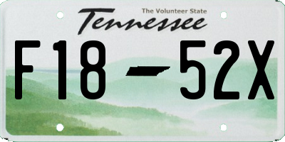 TN license plate F1852X