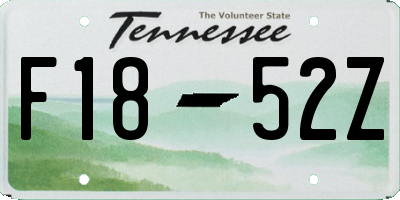TN license plate F1852Z