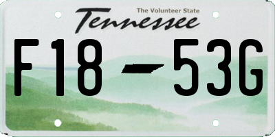 TN license plate F1853G