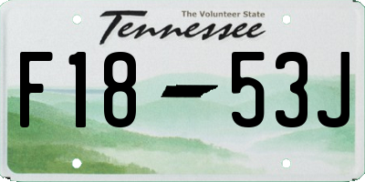 TN license plate F1853J