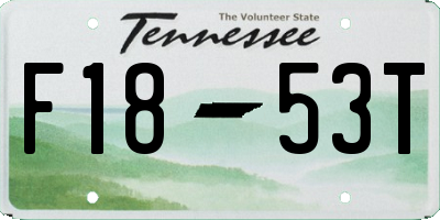 TN license plate F1853T