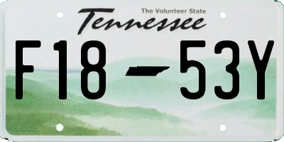 TN license plate F1853Y