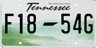 TN license plate F1854G