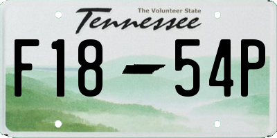 TN license plate F1854P