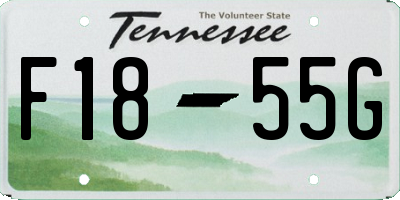 TN license plate F1855G