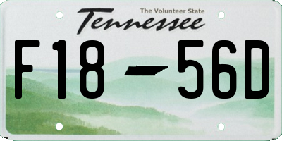 TN license plate F1856D