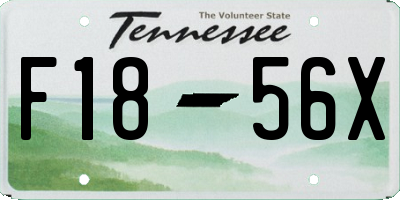 TN license plate F1856X