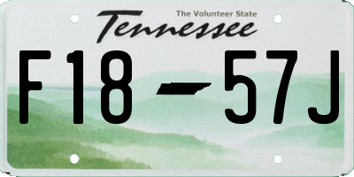 TN license plate F1857J