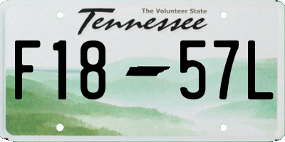 TN license plate F1857L