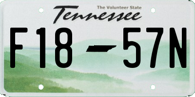 TN license plate F1857N