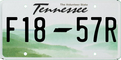 TN license plate F1857R
