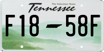 TN license plate F1858F