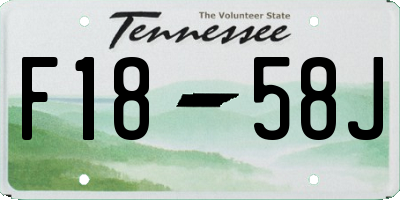 TN license plate F1858J