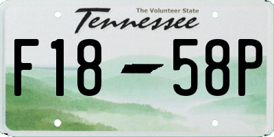 TN license plate F1858P
