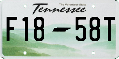 TN license plate F1858T