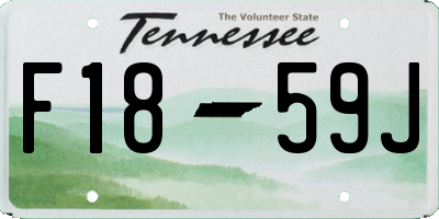 TN license plate F1859J