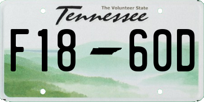 TN license plate F1860D
