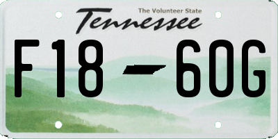 TN license plate F1860G