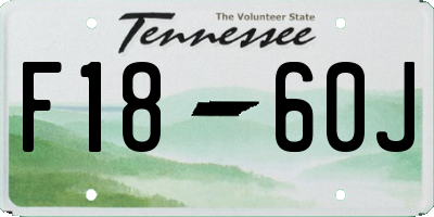 TN license plate F1860J