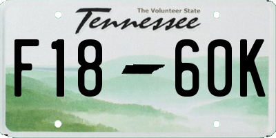 TN license plate F1860K