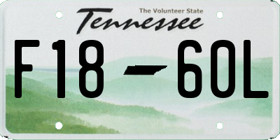 TN license plate F1860L