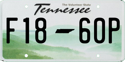 TN license plate F1860P