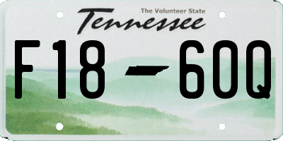 TN license plate F1860Q