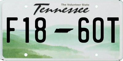 TN license plate F1860T