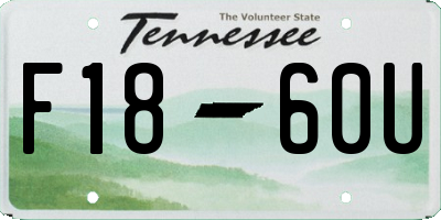 TN license plate F1860U
