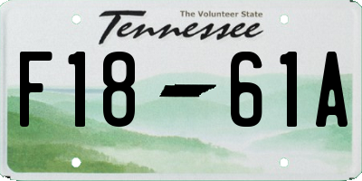 TN license plate F1861A