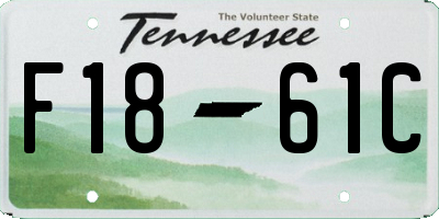 TN license plate F1861C