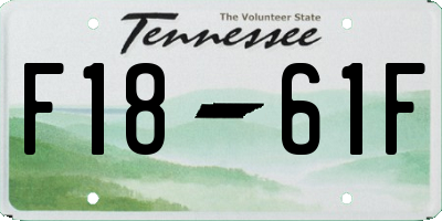 TN license plate F1861F