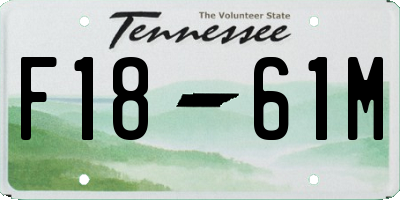 TN license plate F1861M
